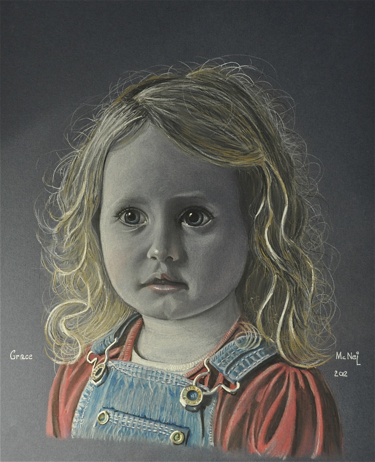 ‘Grace’, pastel on paper.