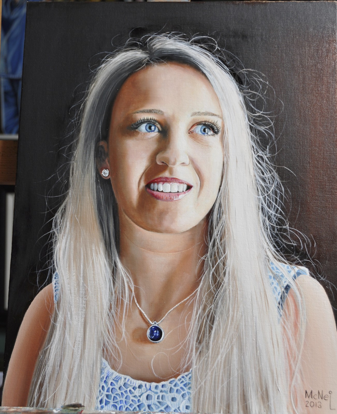 ‘Innes at 21’, oil on canvas.