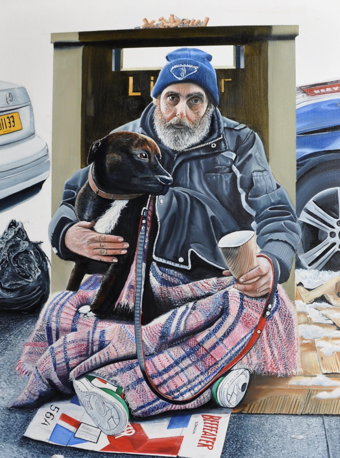 ‘Beggar of Byres Road’, oils on canvas. Acquired by Kelvingrove Museum & Art Gallery, Glasgow.